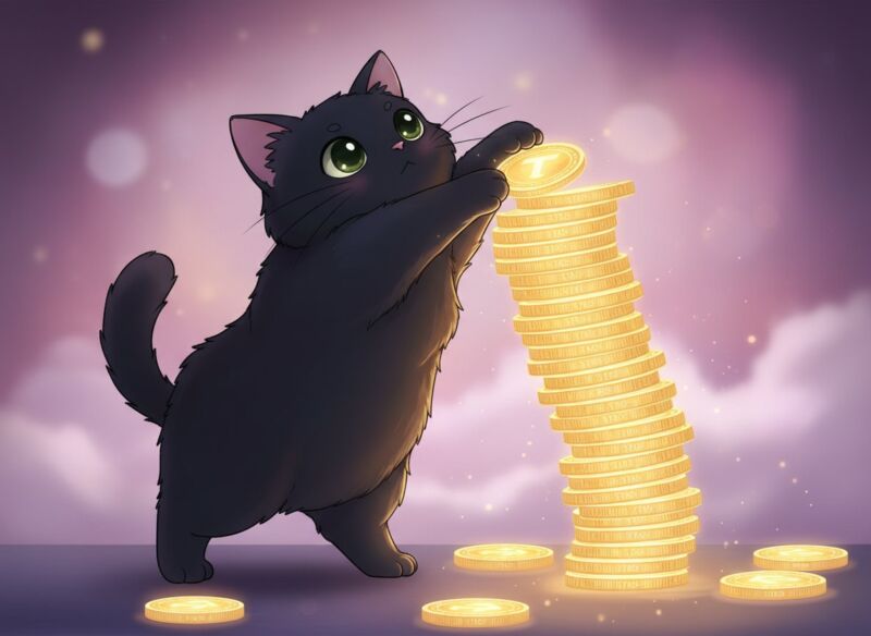 Image for the Tweet beginning: meow, have you been staking